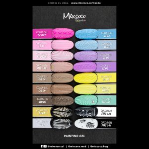 Painting Gel De Relieve Color Gel Mixcoco 1/4oz