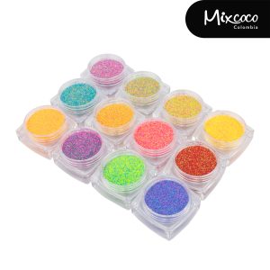Set x12 Microglitter Tonos Neón Surtidos