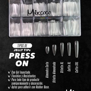 Caja Press On Stiletto XL Mixcoco Brillante