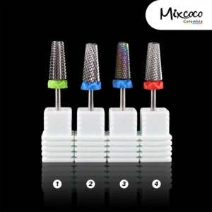 Broca 5 en 1 Profesional de Carburo Tungsteno Plateada para Uñas Mixcoco