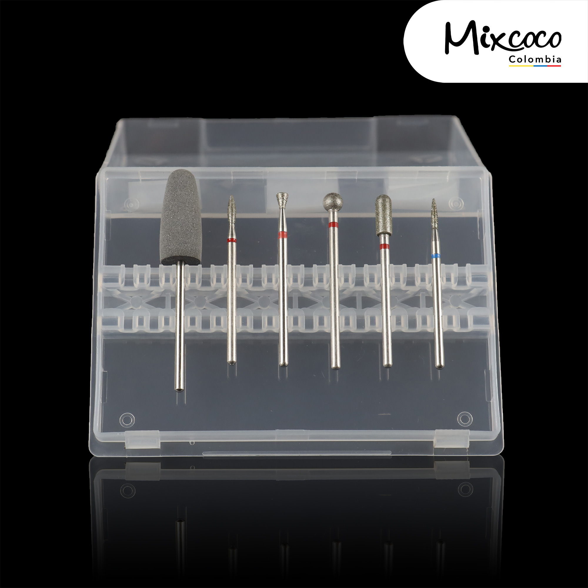 Caja de Brocas para Manicura x6 und Mixcoco-1