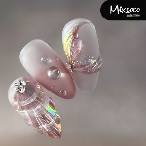 Gel Sólido 3D Relieve Transparente para Uñas