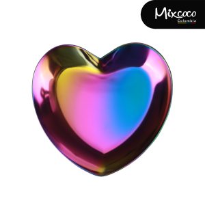 Bandeja metálica en forma de corazón