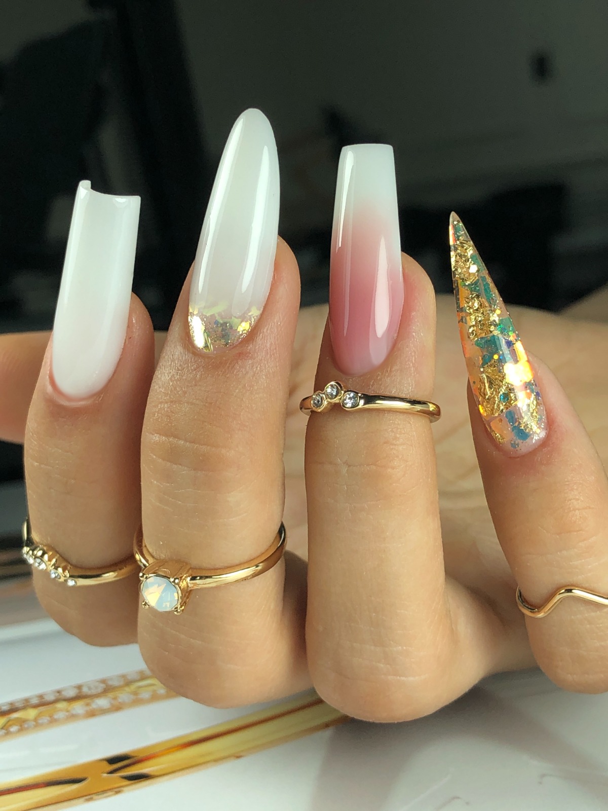 Polygel Milk White para acabado milky